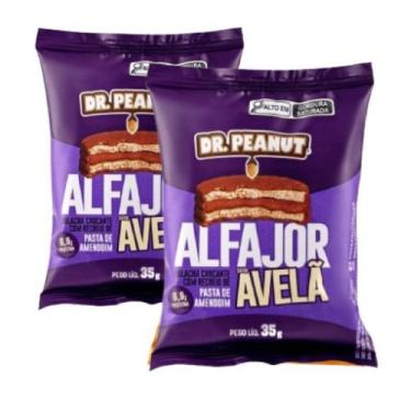 Imagem de Kit 2 Alfajor com Recheio Pasta de Amendoim Dr Peanut Whey Protein Zer