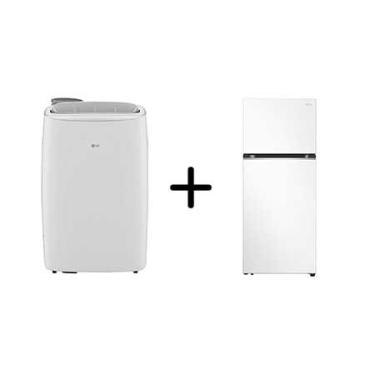 Imagem de Combo LG Ar Portátil 127V + Geladeira Frost Free Inverter 375L Branca 220V - LP1419IVSI.B372P2