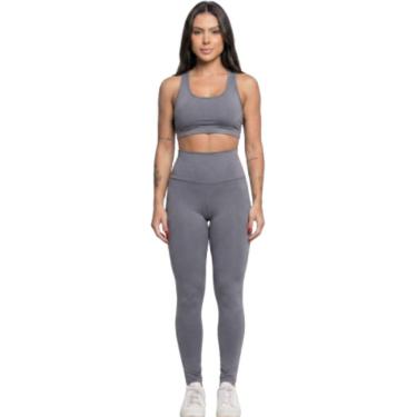 Imagem de Calça Legging Cós Alto Lisa Vekyo Roupa Para Academia Treino Moda Fitness Feminina Musculação-Feminino