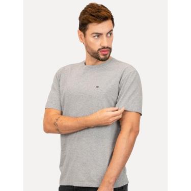 Imagem de Camiseta Tommy Jeans Masculina Regular C-Neck Flag Cinza Mescla-Masculino