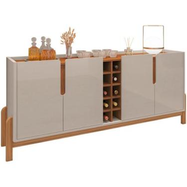 Imagem de Buffet Aparador Lizz 190cm 4 Portas com Adega - Casa D, Off White e Ce