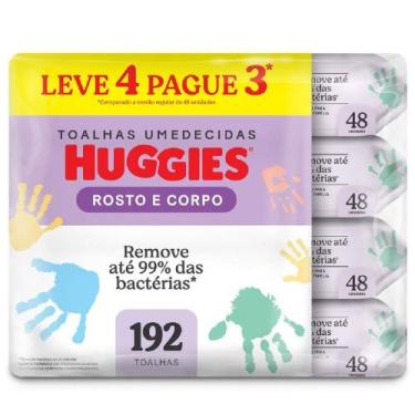 Imagem de Lenços Umedecidos Huggies Rosto e Corpo 4x 48 Unidades