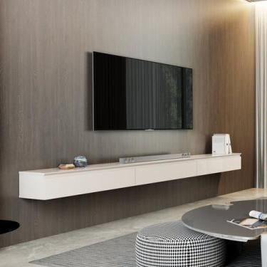 Imagem de Rack Suspenso para TV até 75 Polegadas 100% MDF 217,8cm 3 Gavetas Aspe