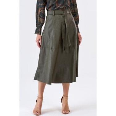 Imagem de Saia Midi Evase PKS Verde-Feminino