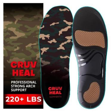 Imagem de Palmilhas para sapatos CRUVHEAL, fascite plantar, suporte de arco alto