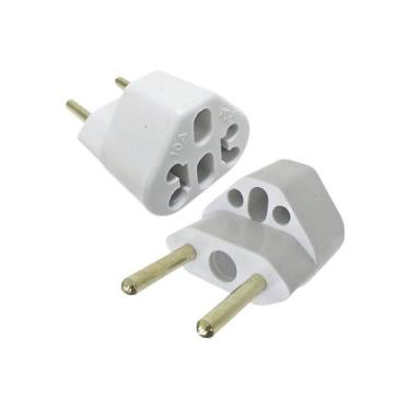 Imagem de Kit 2 adaptador de tomada universal benjamin bob love plug 10A e 20A, 