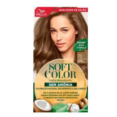 Imagem de Wella Tonalizante Soft Color 70 Louro Natural Sem Amônia Cobre Brancos