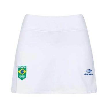 Imagem de Saia Com Shorts Feminina Time Brasil Mormaii Cor:BrancoTamanho:MGenero