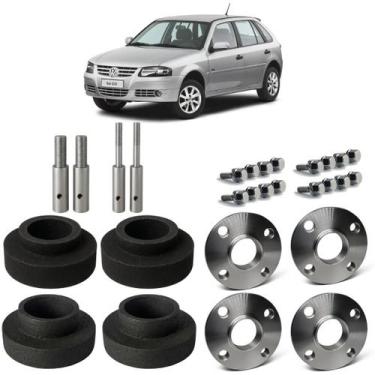 Imagem de Kit Lift Suspensão 5cm + Espaçador 15mm Gol Até G4 - Borfix
