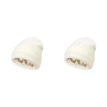 Imagem de Gorro De Malha Unissex Com Forro De Cetim, Acrílico, Quente E Macio Pa