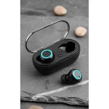 Imagem de Fone Bluetooth LED In-Ear Sem Fio Preto/Azul - Congratulations Store
