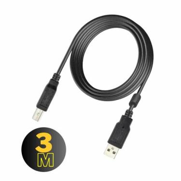Imagem de Kit 10 Cabos Usb 2.0 Para Impressora 1,5M 3M 5M - Sm, 3M, Preto, Mater