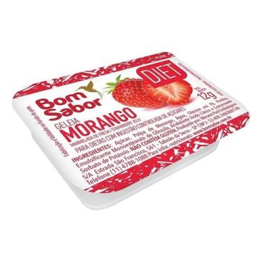Imagem de Mini Geleia Morango E Uva Bom Sabor 15g Sachê Blister 12