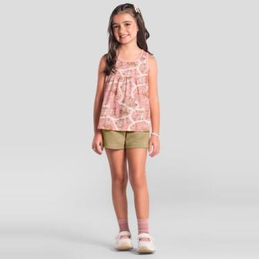 Imagem de Conjunto infantil menina em malha Brandili, 8, Rosa