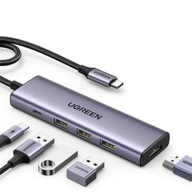 Imagem de HUB USB-C - 3 portas USB 3.0 - HDMI - PD 100W - Ugreen CM511