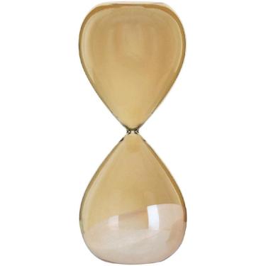 Imagem de AMPULHETA ENFEITE DECORATIVO AREIA BRANCA VIDRO 19x7x7cm ÂMBAR