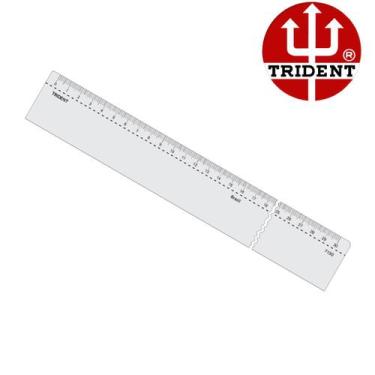 Imagem de Régua de Acrílico Trident 30cm - com Escala (mm) - Ref.7130
