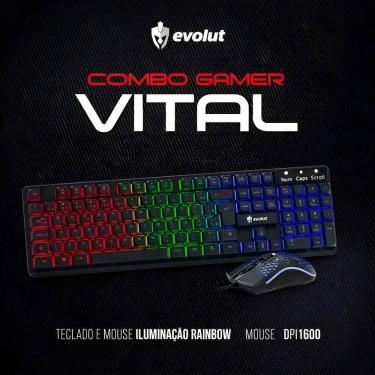 Imagem de Combo Gamer Vital (Teclado+Mouse) Eg57 Evolut