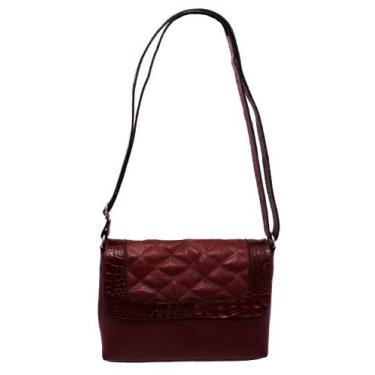 Imagem de Bolsa Couro Transversal Feminina Tampa Social bls260 - Doras Bolsas, V