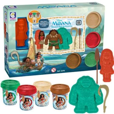 Imagem de Massinha De Modelar Moana e Maui C/Molde e Acessórios Disney - Cotiplá