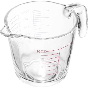 Imagem de Jarra Medidora de Vidro 500ml Lyor Alça com Marcação para Receitas Copo
