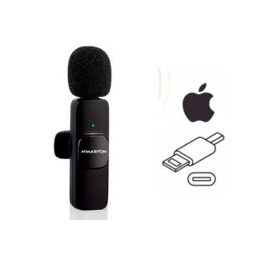 Imagem de Microfone de Lapela Sem Fio K9 Vlog Compatível Tipo C e iPhone Direct 