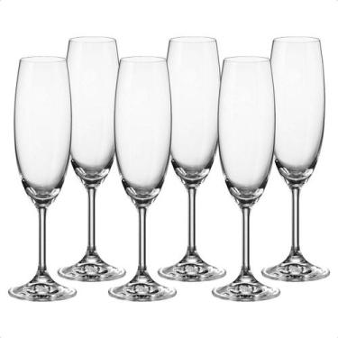 Imagem de Conjunto Com 6 Taças de Champanhe Festas Bruna Cristal 220ml - BOHEMIA
