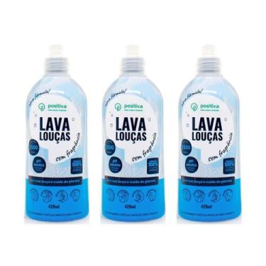 Imagem de Kit 3 Lava Louças Sem Fragrância Positiva 1,260ml