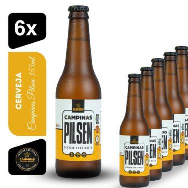 Imagem de Cerveja Campinas Pilsen Puro Malte 355ml Kit 6 unidades - Cervejaria C