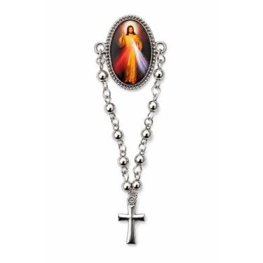 Imagem de Boton Jesus Misericordioso Prateado - Outros