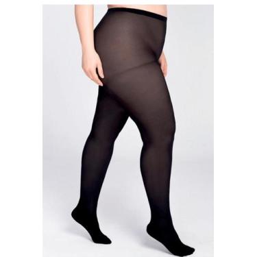 Imagem de Meia-Calça Opaca Plus Loba Fio 40 - Conforto e Estilo, Preto, XG