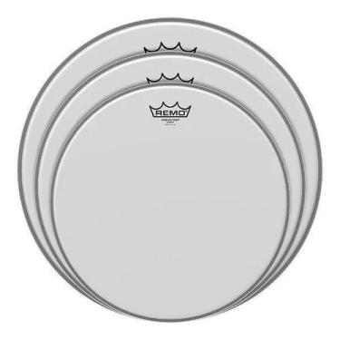 Imagem de Kit de Peles Remo Ambassador Coated Tons 10,12,14 Porosa (10465) Made 