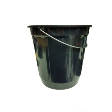 Imagem de Balde De Plástico Com Alça De Metal 6 Litros Formplast, Preto