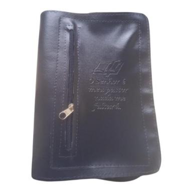 Imagem de Capa Para Bíblia Com Ziper - SC, Preto 32,5cm x 22cm