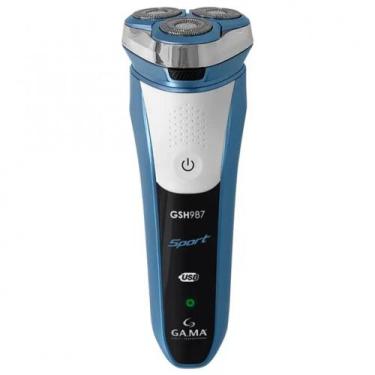Imagem de Barbeador Sport GSH987 3 LÃminas Ã Prova dÃgua Sem Fio Gama, BRANCO/AZ