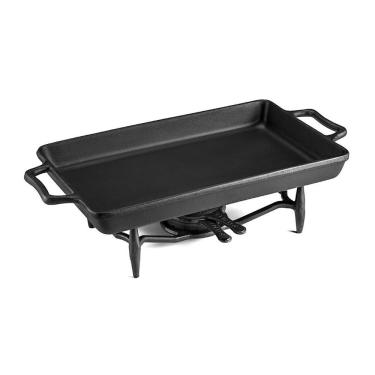 Imagem de Réchaud e Assadeira Réchaud 2000 Ferro Fundido Design Diferenciado para Cozinha Inox Panela Mineira 3L