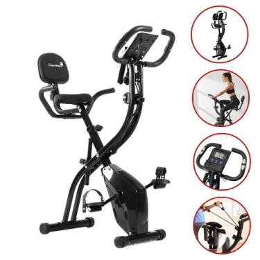 Imagem de Bicicleta Ergométrica Vertical Dobrável Flywhell 3,5Kg Magnética Portá