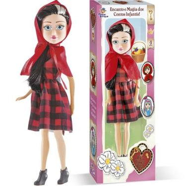 Imagem de Chapeuzinho Vermelho Boneca Era Uma Vez Menina Articulada Charmosa 30 