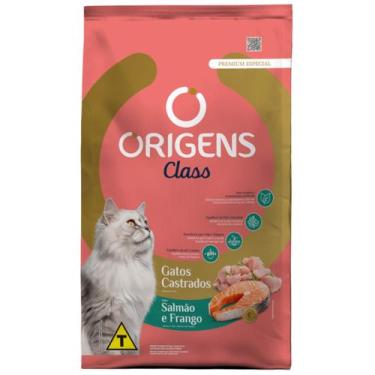 Imagem de Ração Origens Class para Gatos Castrados Sabor Salmão e Frango 1Kg