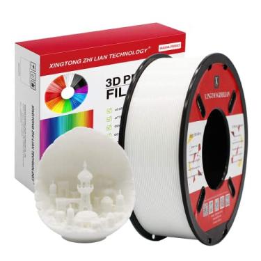 Imagem de PLA Filament 1.75mm, 3D Printer Filament for 3D Printers Accuracy +/- 0.02 mm 1Kg Spool, 1.75mm, White