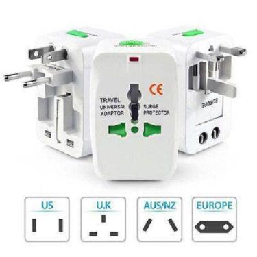 Imagem de Adaptador de Tomada Universal Padrão 150 Países Viagem Bivolt