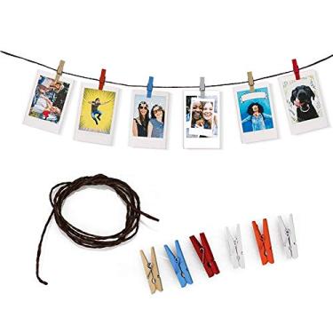 Imagem de Varal de Fotos Decorativo c/ 6 Prendedores Cordão 1.20 mt