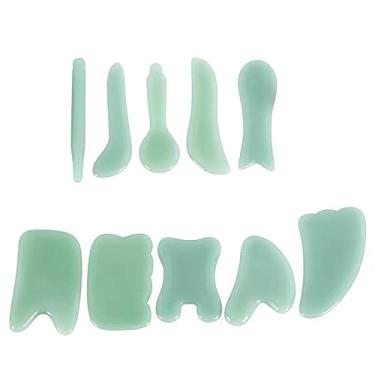 Imagem de Yajun Raspador de jade Gua Sha, massageador de pressão facial, levanta rugas, relaxante, reduz o inchaço