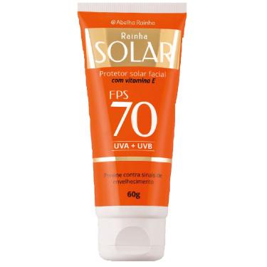 Imagem de Protetor Solar Facial Com Vitamina E FPS 70 Rainha Solar Abelha Rainha 60g 