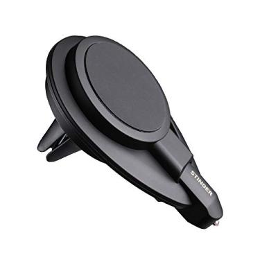 Imagem de Suporte de telefone Ztylus Stinger para carro com ferramenta de emergência de saída: suporte magnético universal para celular com saída de ar, disjuntor de janela com mola, cortador de cinto de segurança, suporte para suporte de grade (preto)