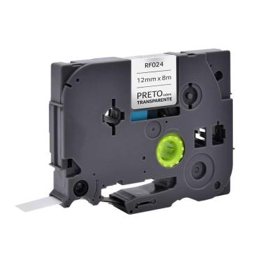 Imagem de Fita Para Rotulador Brother Tze-131 Preto Sobre Transparente - Rf024