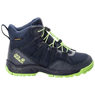 Imagem de Jack Wolfskin Thunderbolt Texapore Mid K Hiking Boot, Dark Blue/Lime, 9 US