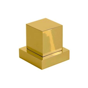 Imagem de Acabamento Registro Volante Quadrado P/ Deca Metal Dourado