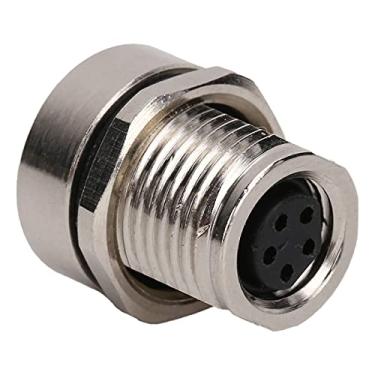 Imagem de Conector de soquete montado em painel, IP67 adaptador de plugue impermeável de 5 pinos 360° proteção total padrão industrial para decoração para contribuição para a indústria