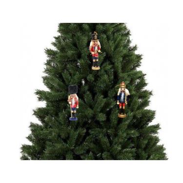 Imagem de Quebra Nozes 3 Peças Madeira Enfeite Árvore Natal 12cm